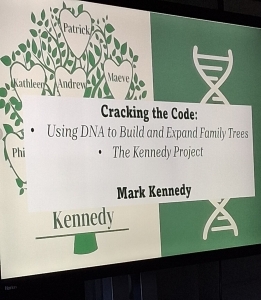 Mark Kennedy's presentation on using DNA to fill in blanks in family history